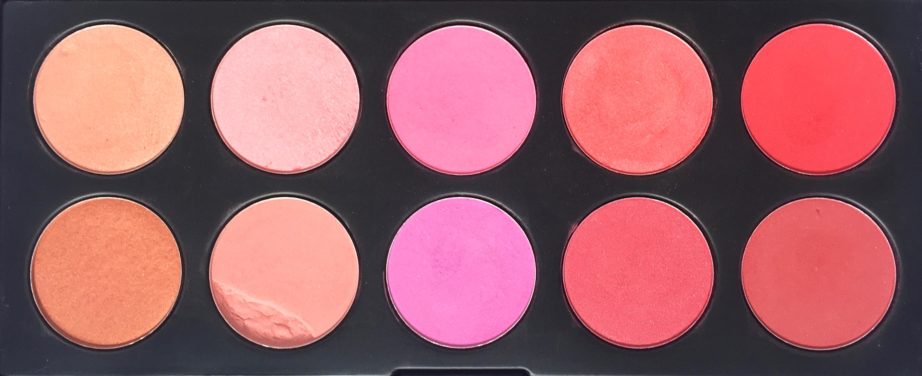 BH Cosmetics Glamorous Blush 10 Color Palette Review Swatches focus
