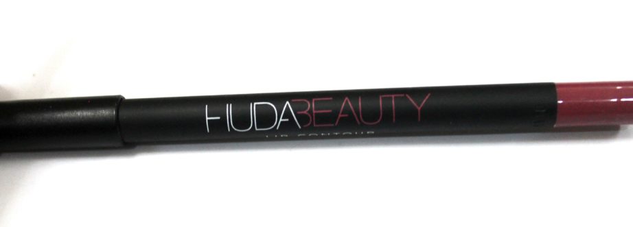 Huda Beauty Lip Contour Matte Pencil Trophy Wife Review Swatches closeup