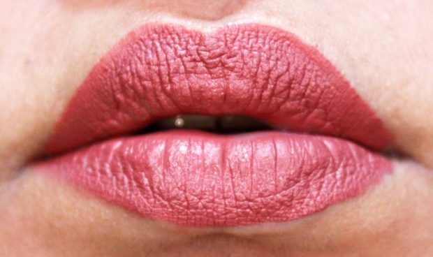 Lipland Matte Liquid Lipstick Baked by Amrezy Review Swatches Freshly Applied