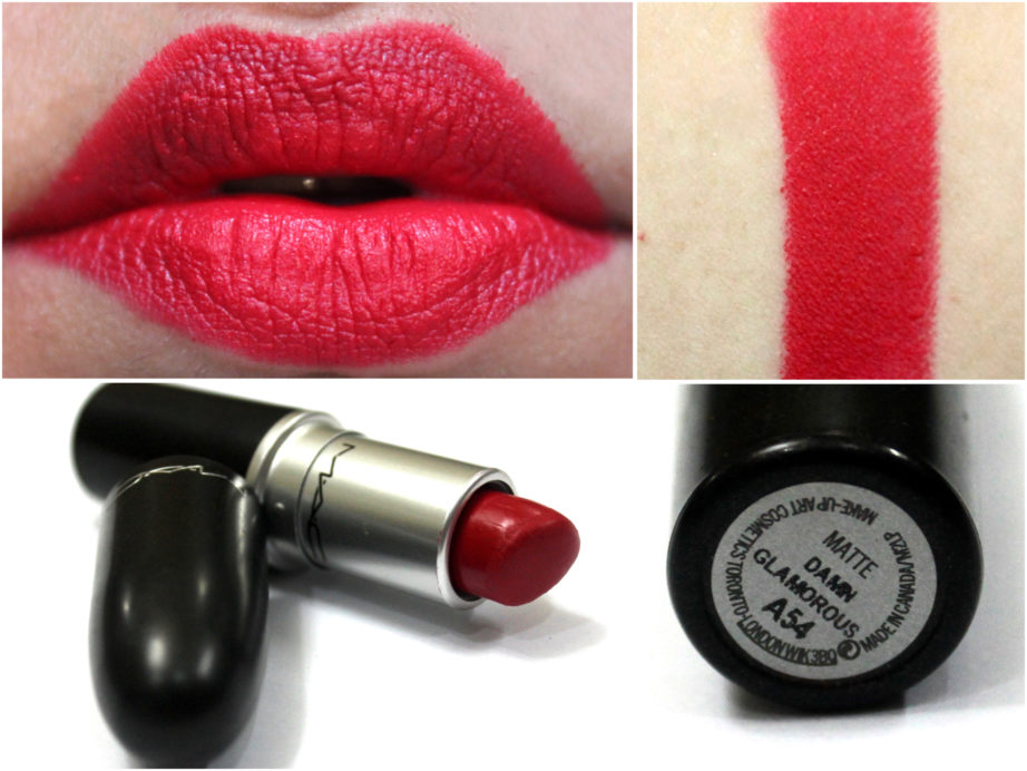 MAC Damn Glamorous Matte Lipstick Review Swatches MBF Blog