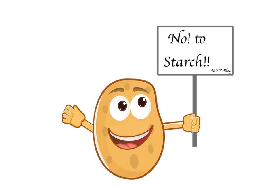 Say No to Starch potato with Placard