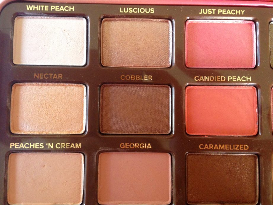 Too Faced Sweet Peach Eyeshadow Palette Review Swatches First 3x3