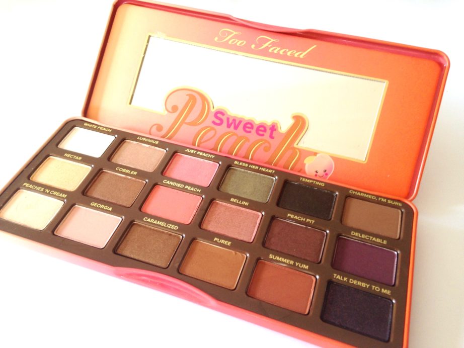 Too Faced Sweet Peach Eyeshadow Palette Review Swatches MBF