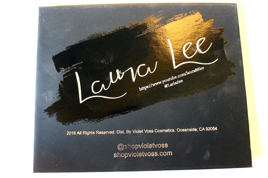 Violet Voss x Laura Lee Eye Shadow Palette Review Swatches back