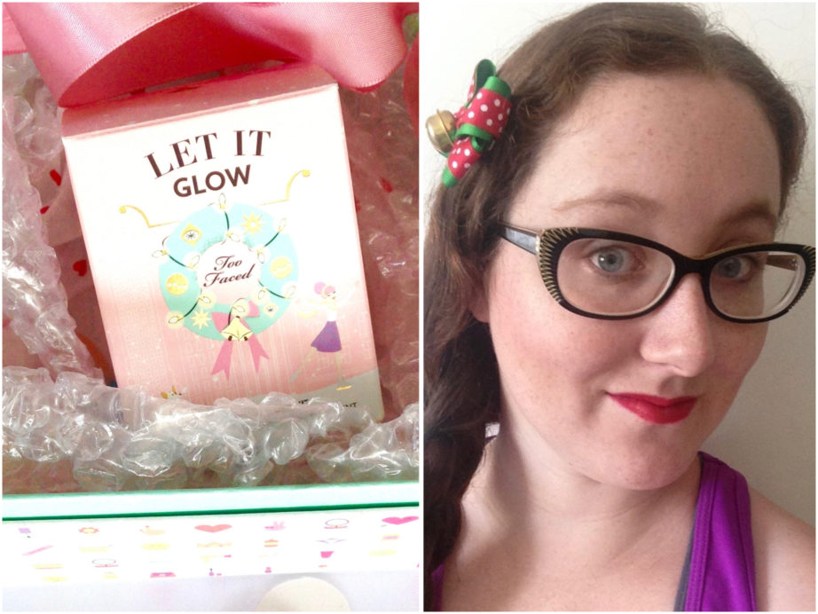 Too Faced Let It Glow Highlight and Blush Kit Review Swatches MBF Makeup Look