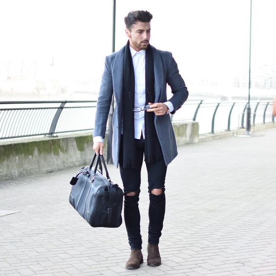 ripped-jeans-work-formal-shirt-office-winter