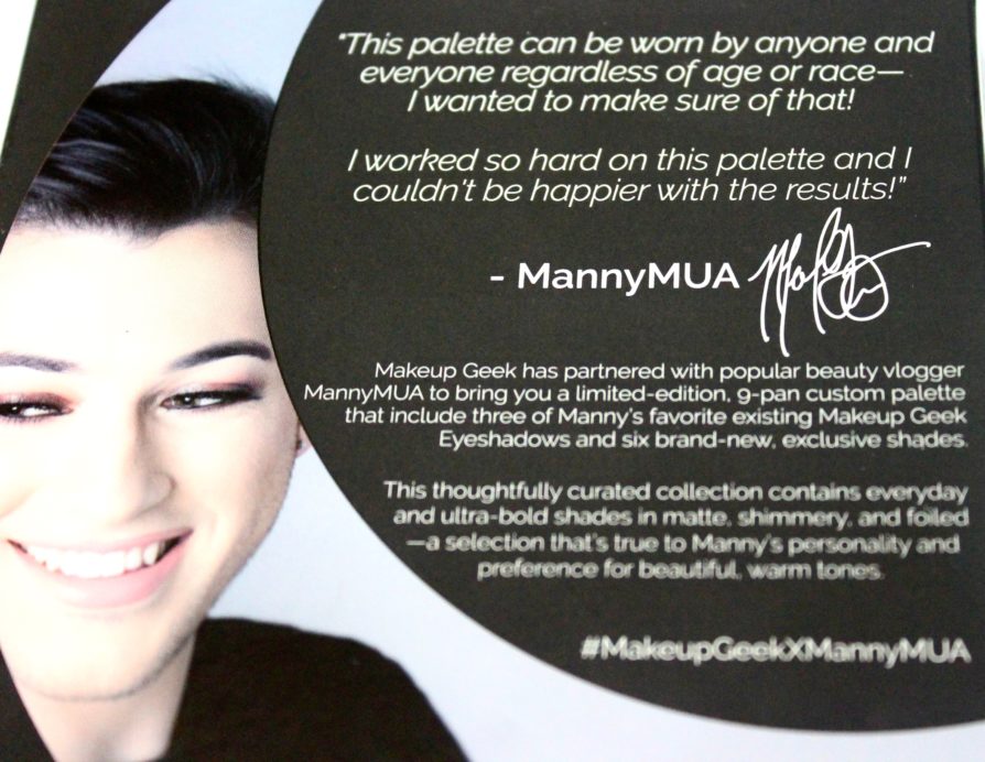 Makeup Geek Manny Mua Eyeshadow Palette Review Swatches 3