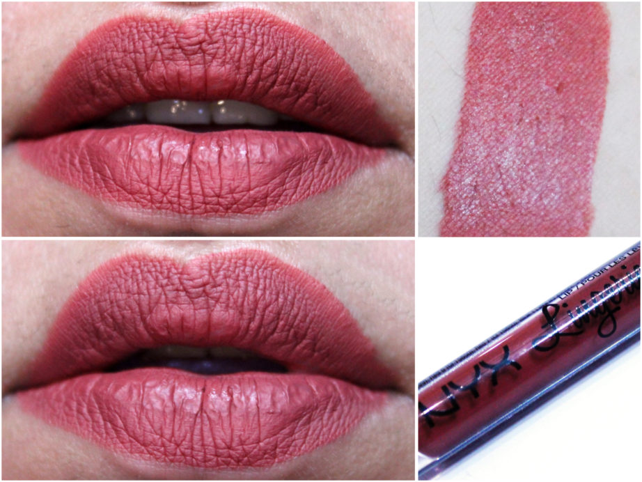 NYX Exotic Lip Lingerie Liquid Lipstick Exotic Review Swatches