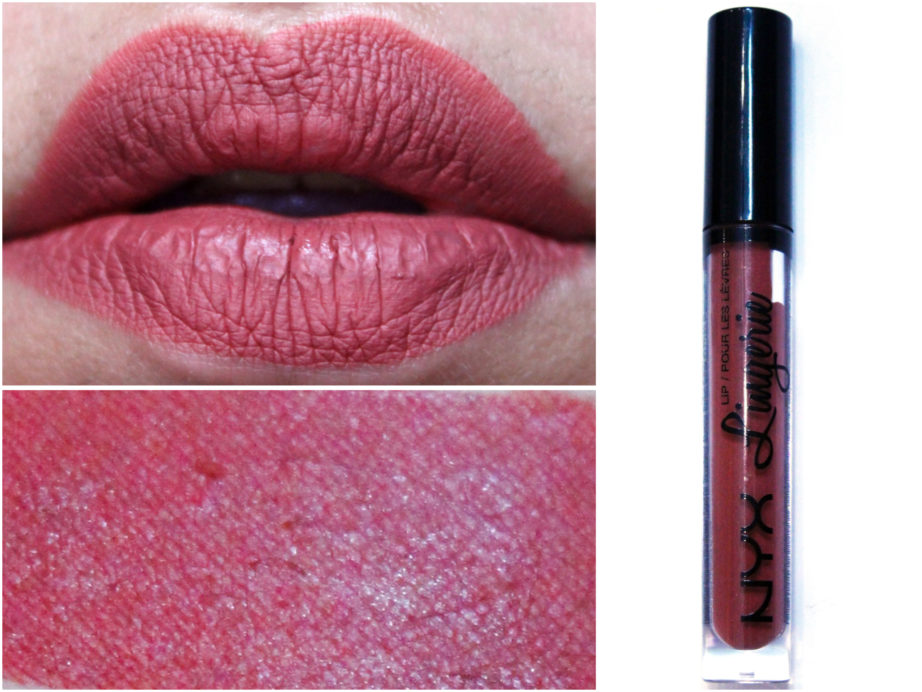 NYX Lip Lingerie Liquid Lipstick Exotic Review Swatches