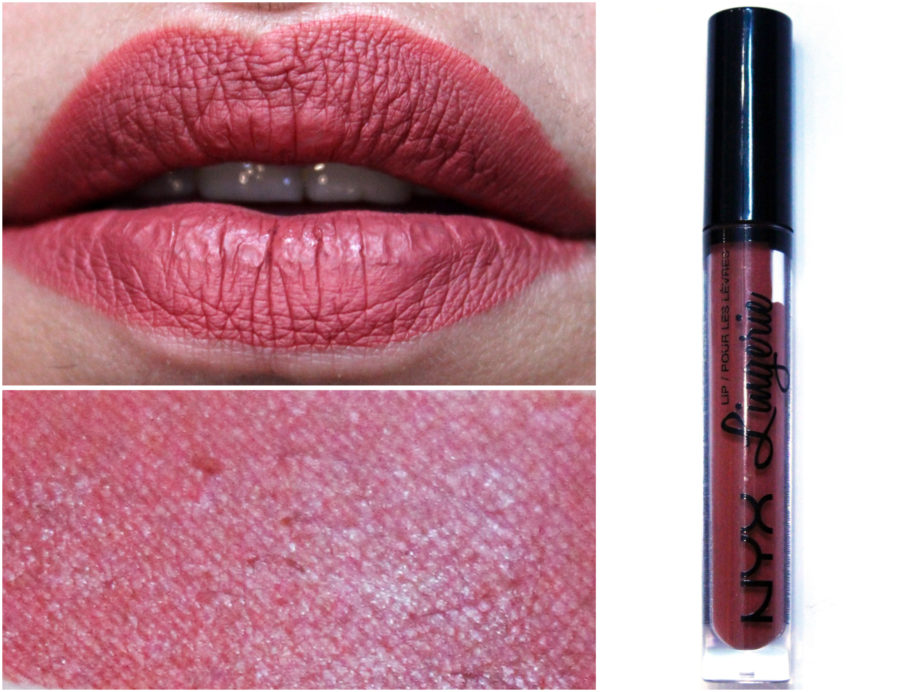 NYX Lip Lingerie Liquid Lipstick Exotic Review Swatches MBF Blog