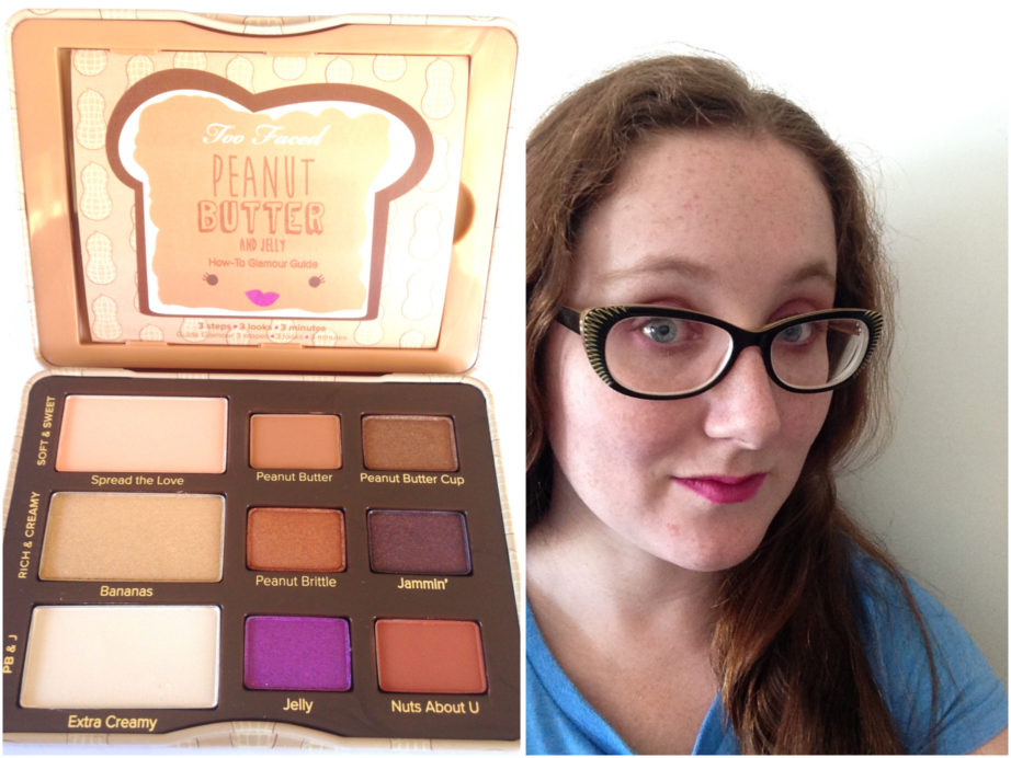 Too Faced Peanut Butter & Jelly Eyeshadow Palette Review Swatches MBF Makeup Look