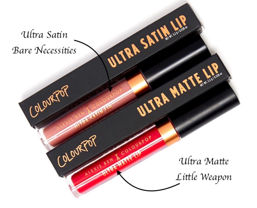 ColourPop Alexis Ren Ultra Matte Liquid Lipstick Little Weapon Ultra Satin Lipstick Bare Necessities