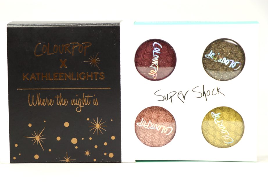 ColourPop KathleenLights Where The Night Is Super Shock Shadow Set Review, Swatches