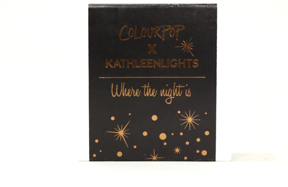ColourPop KathleenLights Where The Night Is Super Shock Shadow Set Review, Swatches front
