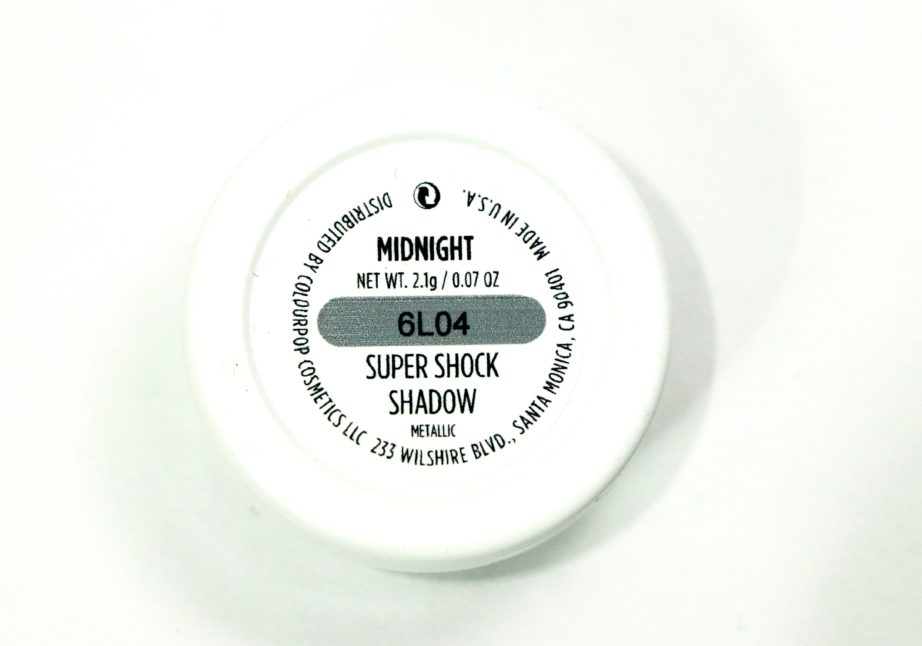 ColourPop Midnight Super Shock Eye Shadow Review, Swatches 1
