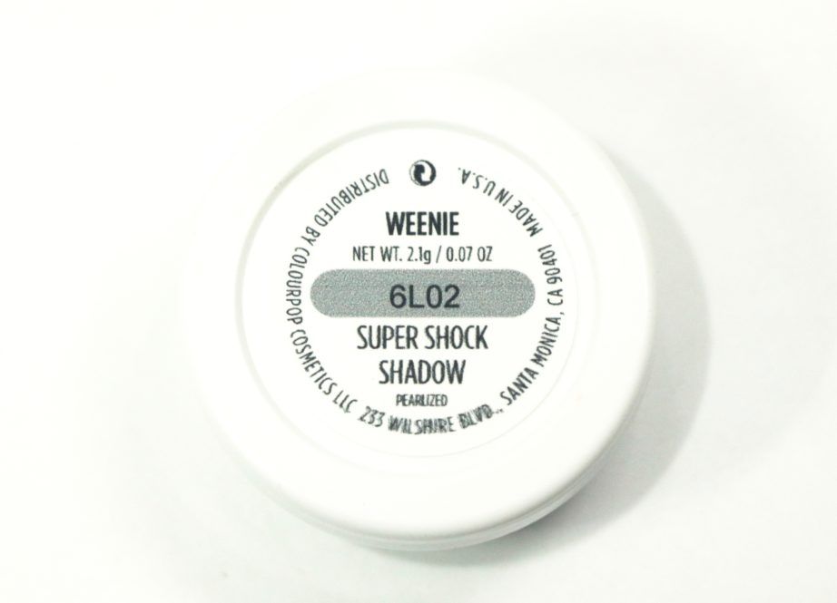 ColourPop Weenie Super Shock Eye Shadow Review, Swatches 2