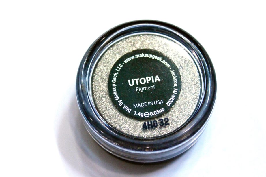 Makeup Geek Utopia Pigment Review, Swatches back