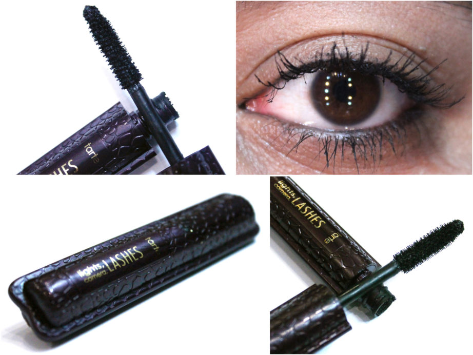 Tarte Lights, Camera, Lashes 4-in-1 Mascara Review, Swatches, Demo On Eye Lashes