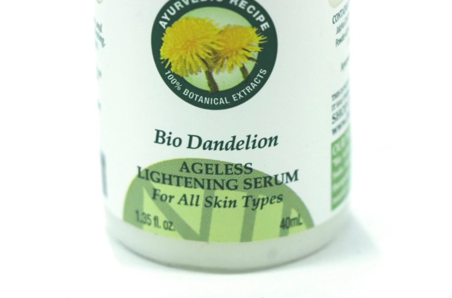 Biotique Bio Dandelion Ageless Lightening Serum Review, Swatches HD