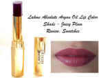 Lakme Absolute Argan Oil Lip Color Juicy Plum Review, Swatches