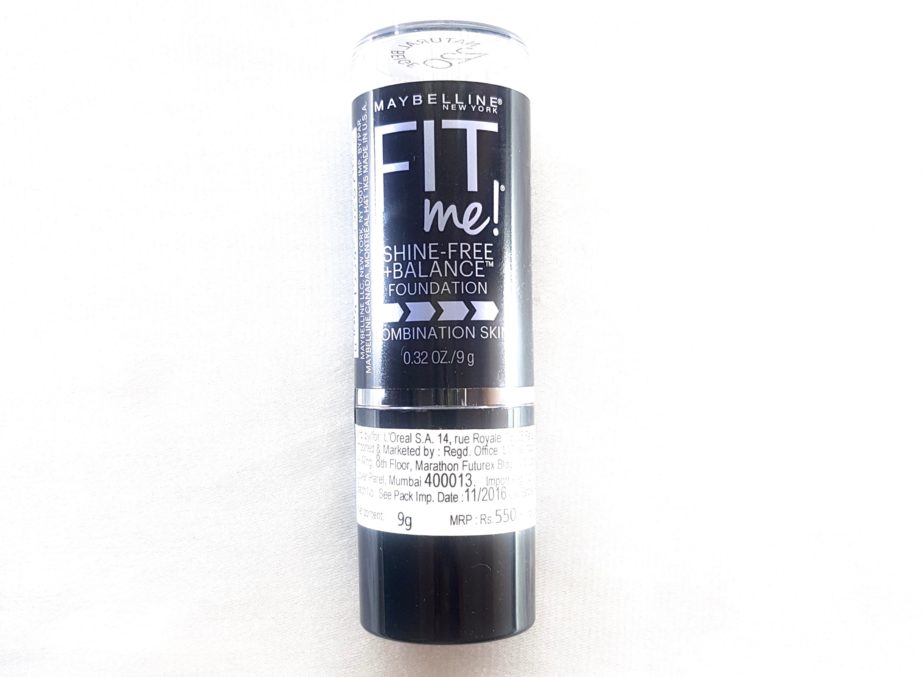 Maybelline Fit Me Shine Free Stick Foundation Review, Swatches, Demo 1