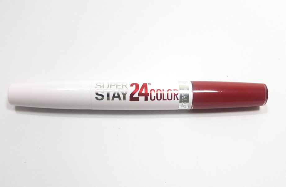Maybelline Superstay 24 Color 2 Step Lipstick Keep It Red 035 Review, Swatches 1