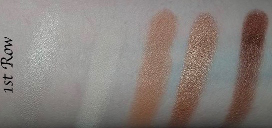 Morphe Kathleen Lights Eyeshadow Palette Review, Swatches 1 row