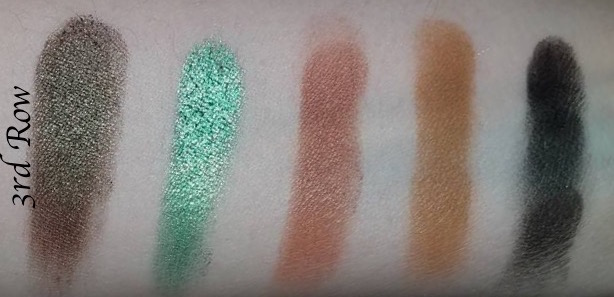 Morphe Kathleen Lights Eyeshadow Palette Review, Swatches 3 row