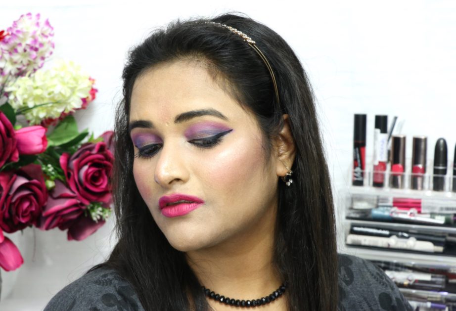 Nykaa 24Hrs Vinyl Luxe Eyeliner Black Granite Review, Swatches MBF Makeup Look