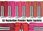 All Maybelline Powder Matte Lipsticks Shades Review, Swatches