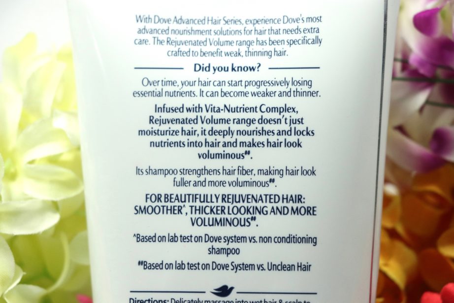 Dove Rejuvenated Volume Shampoo Review Info