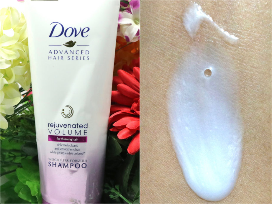 Dove Rejuvenated Volume Shampoo Review Swatch