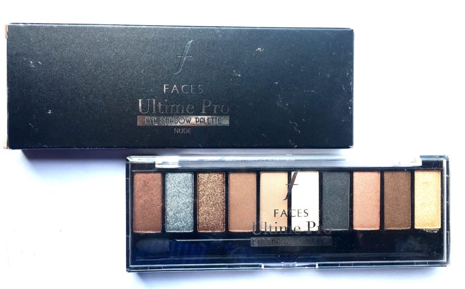 Faces Ultime Pro Eyeshadow Palette Nude Review, Swatches by MBF Blog
