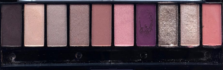 Faces Ultime Pro Eyeshadow Palette Rose Review, Swatches Closeup of shades