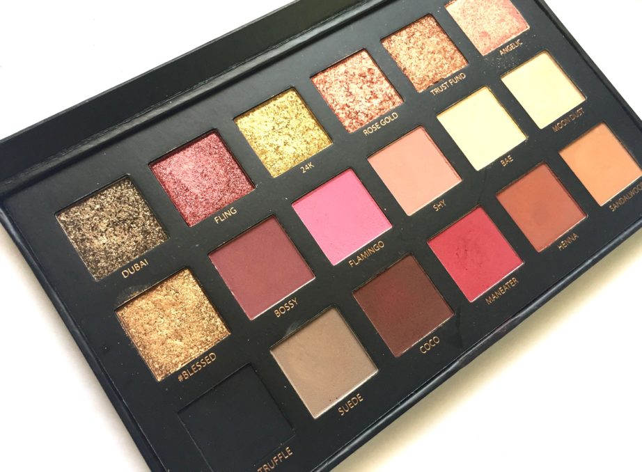Huda Beauty Rose Gold Textured Shadows Palette Review, Swatches Blog MBF