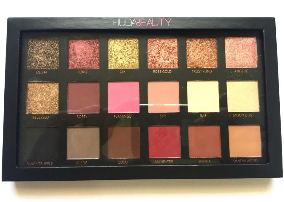 Huda Beauty Rose Gold Textured Shadows Palette Review, Swatches MBF Blog