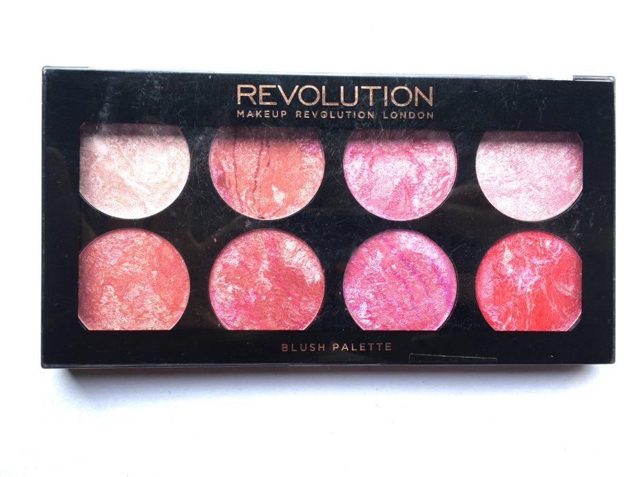 Makeup Revolution Blush Palette Blush Queen Review, Swatches packaging