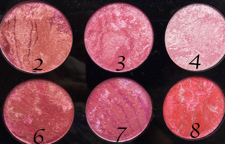 Makeup Revolution Blush Palette Blush Queen Review, Swatches right