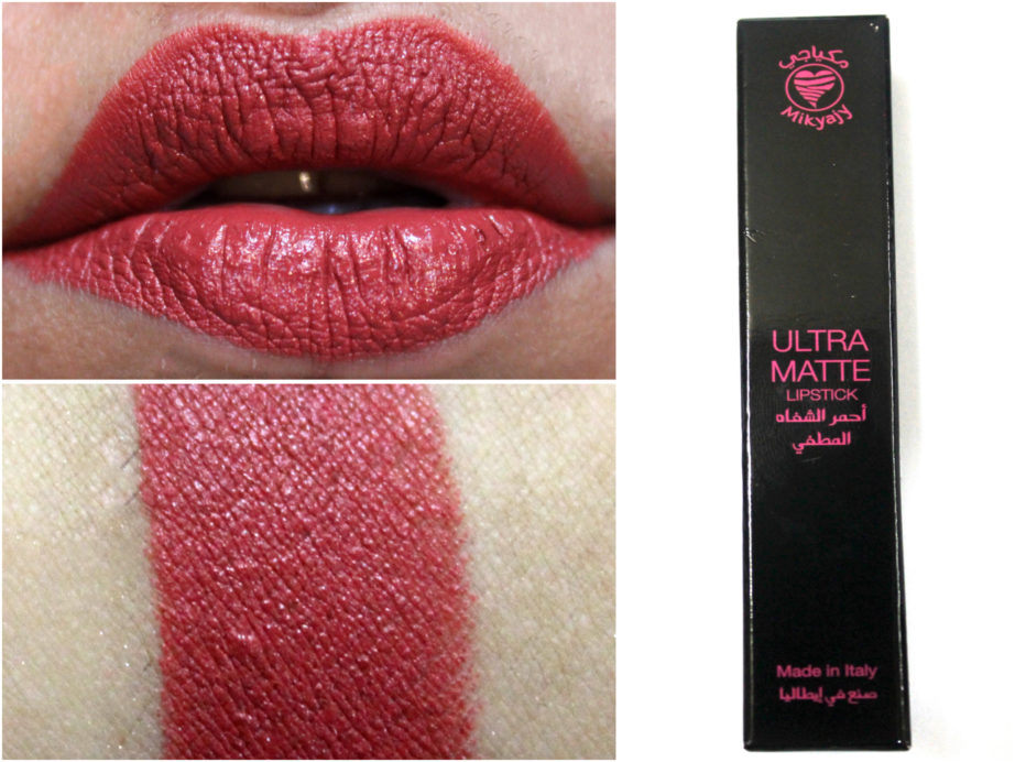 Mikyajy Ultra Matte Lipstick Shade 905 Review, Swatches
