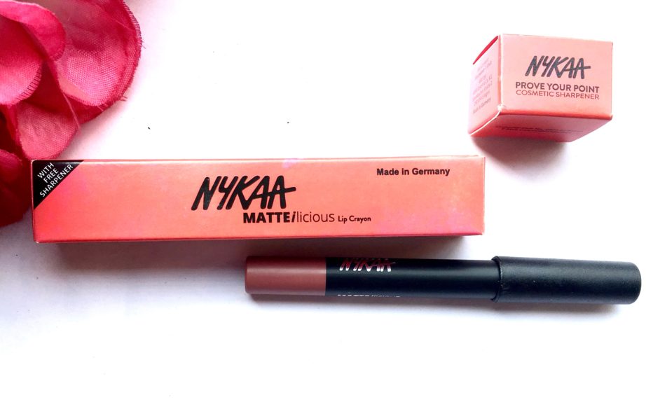 Nykaa Matteilicious Lip Crayon Next Level Nude Review, Swatches MBF
