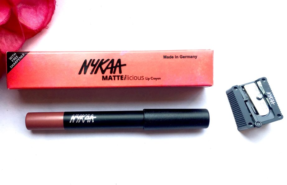 Nykaa Matteilicious Lip Crayon Next Level Nude Review, Swatches MBF Makeup Blog