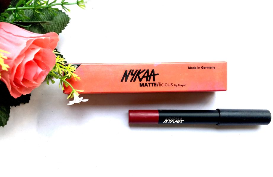 Nykaa Matteilicious Lip Crayon Perfect Plum Review, Swatches Blog MBF