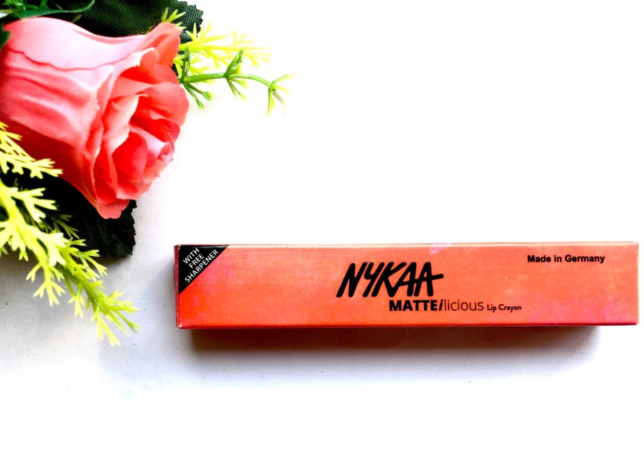 Nykaa Matteilicious Lip Crayon Perfect Plum Review, Swatches Box