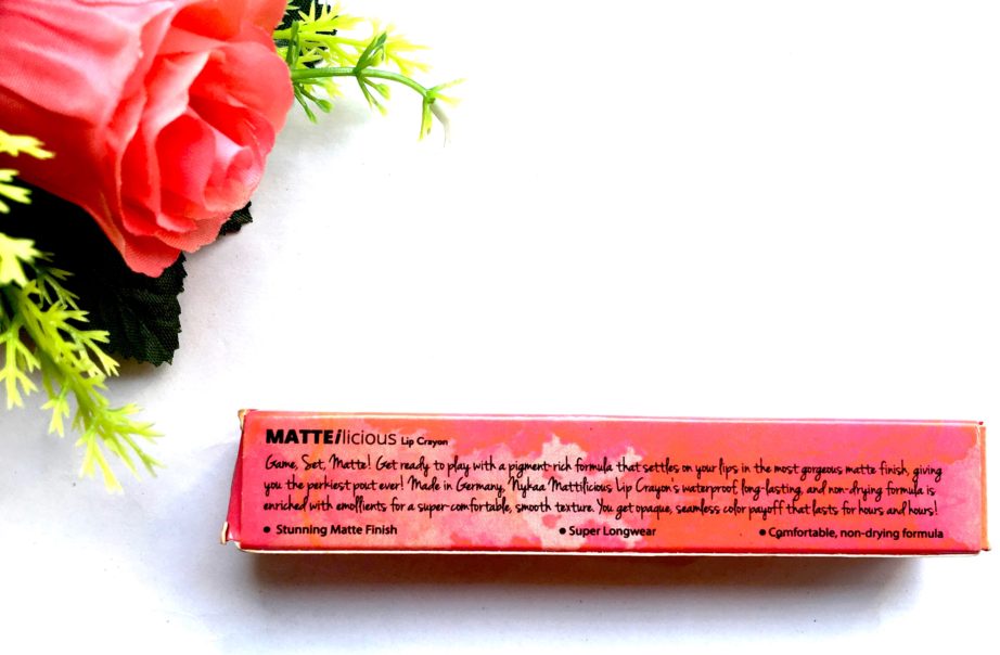 Nykaa Matteilicious Lip Crayon Perfect Plum Review, Swatches Info
