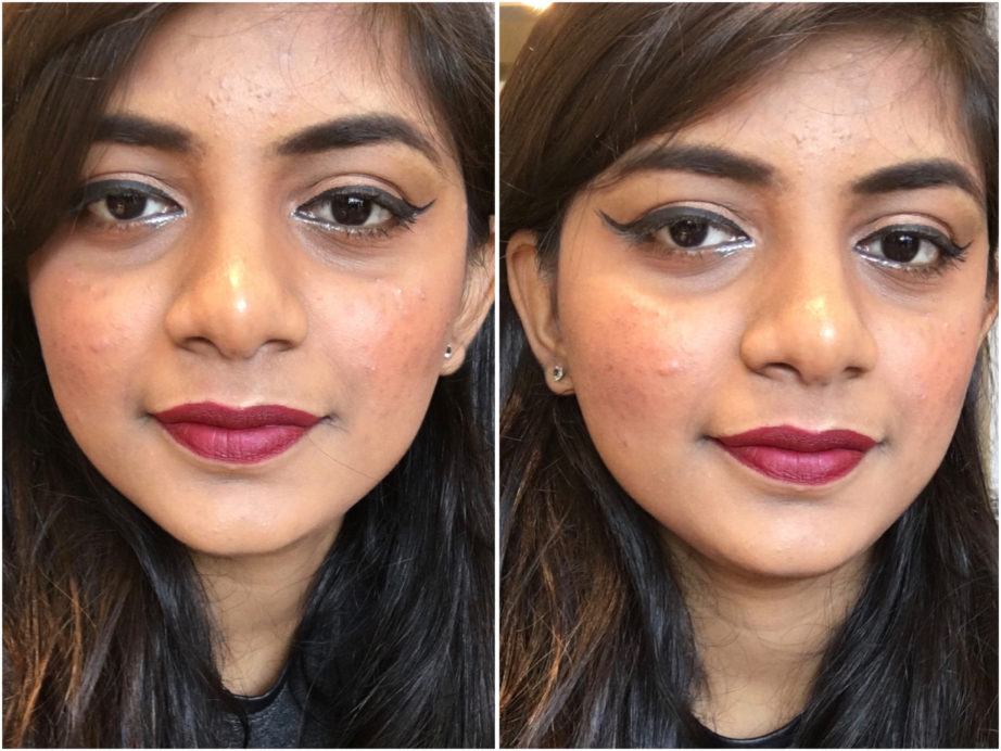 Nykaa Matteilicious Lip Crayon Perfect Plum Review, Swatches MBF Makeup Look