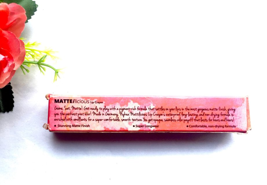 Nykaa Matteilicious Lip Crayon Pink On Fleek Review, Swatches Info