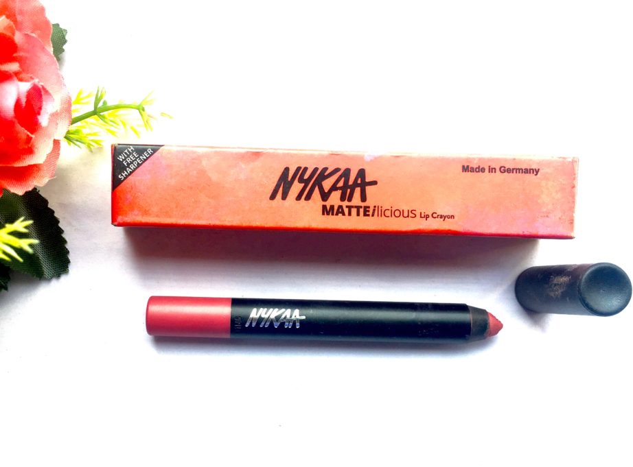 Nykaa Matteilicious Lip Crayon Pink On Fleek Review, Swatches MBF Blog