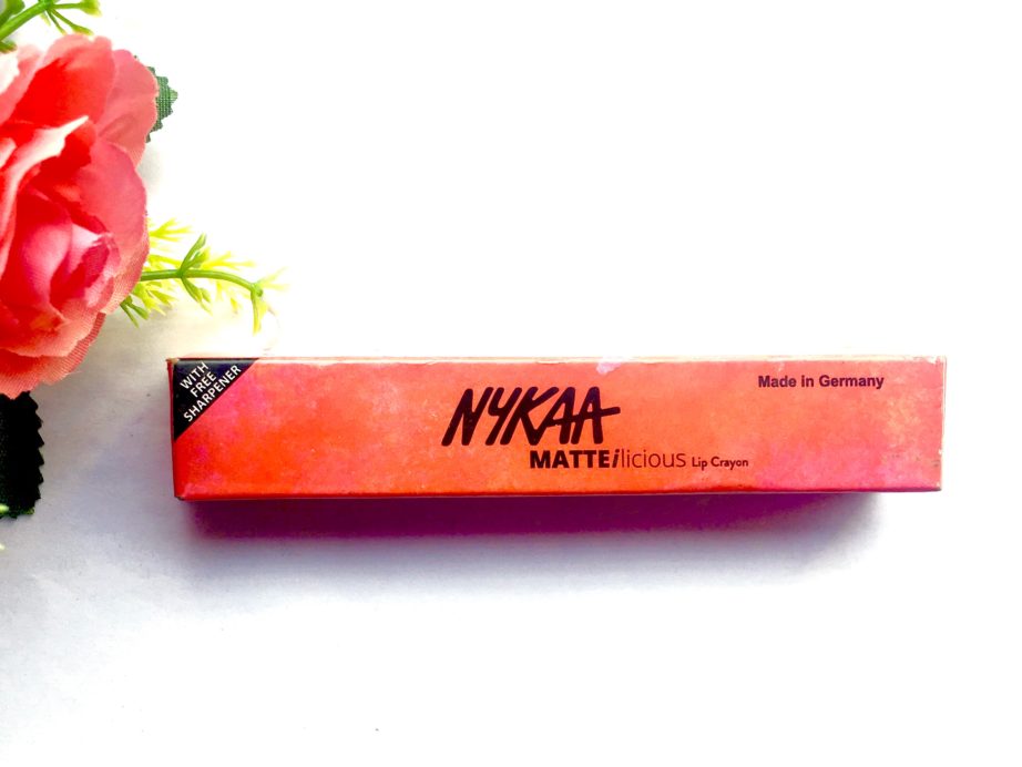 Nykaa Matteilicious Lip Crayon Pink On Fleek Review, Swatches front