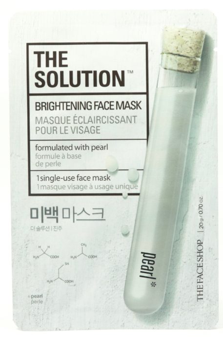 The Face Shop The Solution Brightening Face Mask Review Front