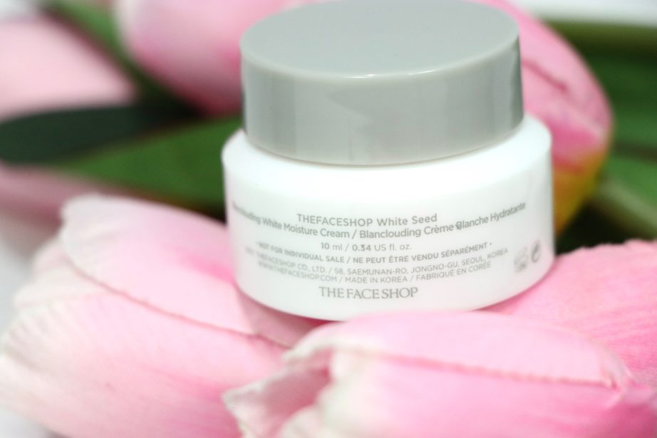 The Face Shop White Seed Blanclouding White Moisture Cream Review Back